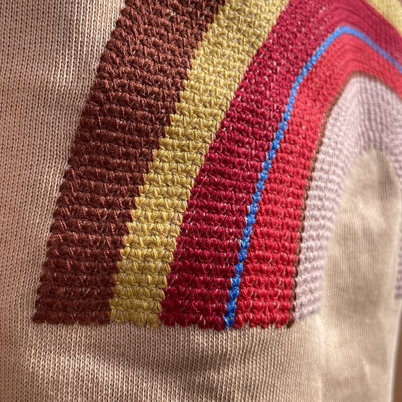 Madewell (NEW) Embroidered Rainbow Hoodie Sweatshirt - Picture 9 of 11
